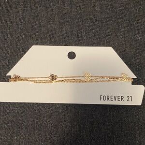 Forever 21 Gold Butterfly Chain Bracelet